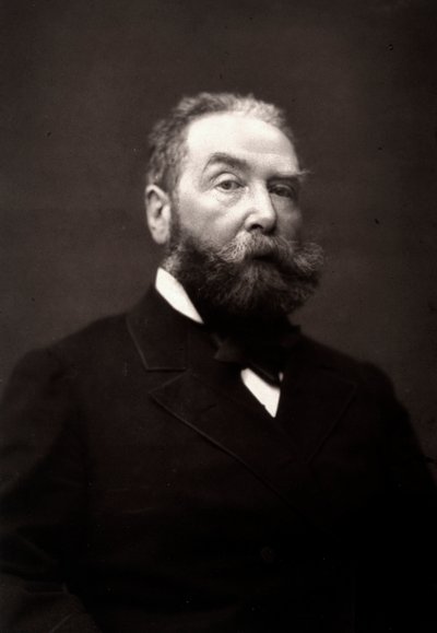 O artista Henri-Julien Dumont fotografado por ocasião do Salão de Paris de 1881 de Unknown
