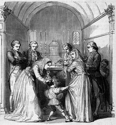 O baptismo de Napoleão Bonaparte. de Unknown artist