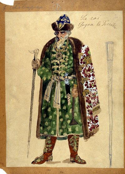 O personagem do rei na ópera "Príncipe Igor" de Alexandre Borodine (1833 - 1887). de Unknown artist