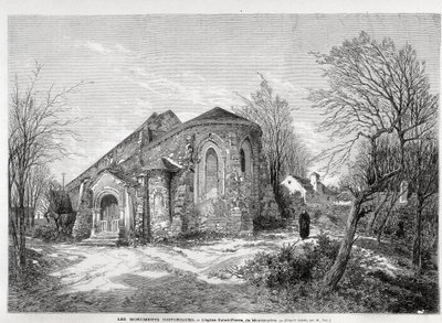 A igreja de Saint Pierre de Montmartre - em "O Mundo Ilustrado" de 04/05/1873 de Unknown artist