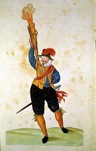 As primeiras armas de fogo: do "Manual de Pirotecnia, Armas e Fortificações". de Unknown artist
