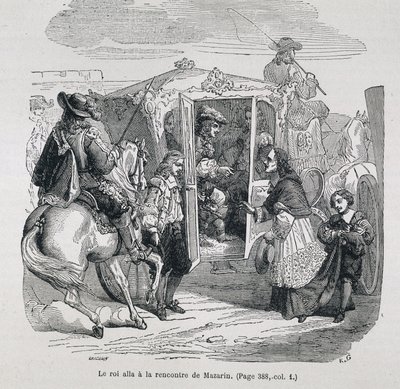 O rei foi ao encontro de Mazarin. de Unknown artist
