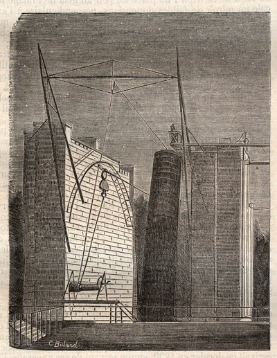 O grande telescópio espelho (ou leviatã) de Willliam Parsons chamado Lord Rosse (1800-1867), do Castelo Birr para Parsonstown (Irlanda) de Unknown artist