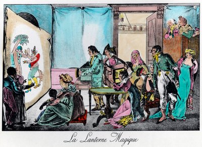 A lanterna mágica. A gravura do século XIX. Colecção privada. de Unknown artist
