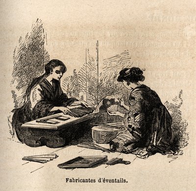 O fabrico de malefícios. Gravura para ilustrar a viagem ao Japão em 1863-1864, de Aime Humbert, ministro da Confederação Suíça, no "Le tour du monde, nouveau journal des voyages", publicado sob a direção de Edouard Charton de Unknown artist