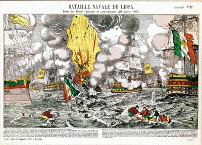 A batalha naval de Lissa (Mar Adriático), 20 de julho de Unknown artist