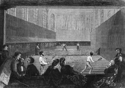 A sala de jogos de palma no terraço das Tuileries em Paris, em 1873. de Unknown artist