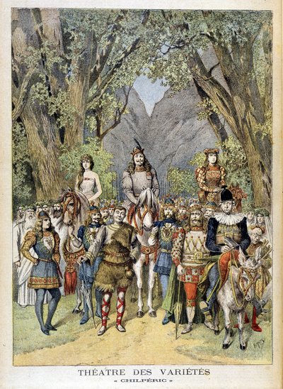 A peça "Chilperic" no teatro de Variety em Paris. de Unknown artist