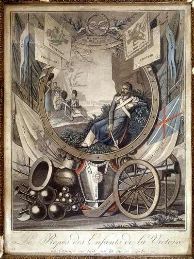 O resto das crianças da Vitória: alegoria sobre os soldados da Guerra Napoleónica. n.d.. Século XIX. de Unknown artist