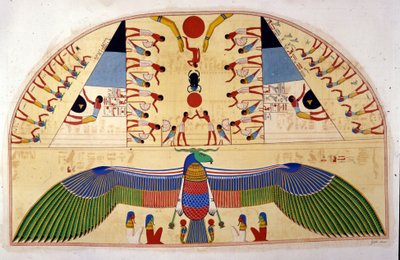 O espírito de Chnuphis - em "Monumentos do Egito e Alta Núbia" por Ippolito Rosellini (Rossellini). de Unknown artist