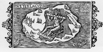 A cadeia de bruxas - in "Historia de Gentibus Septentrionalibus" de Olaus Magnus, Roma 1555 de Unknown artist