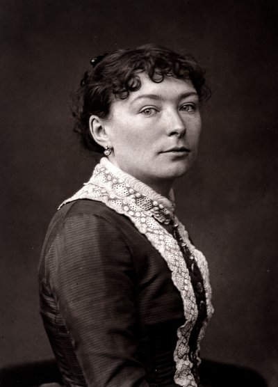 A mulher artista Virginie-Elodie Demont-Breton retratada por ocasião do Salão de Paris em 1883 de Unknown