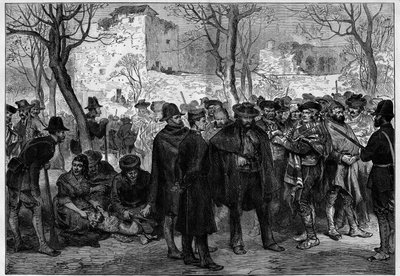 Terceira Guerra da Lista de Carros (1872-1876): Prisioneiros da Carlist no Alhambre de Granada. de Unknown artist