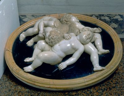 Três putti adormecidos de Unknown artist