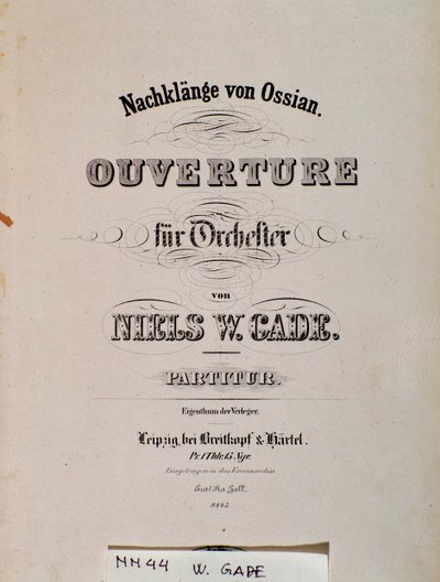 Página de título da partitura de Souvenirs D