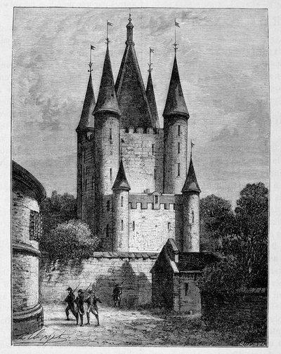 Torre do Templo - gravura de Unknown artist