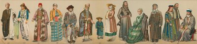 Trajes tradicionais do povo judeu, de "The Jewish Encyclopedia" (A Enciclopédia Judaica) de Unknown artist