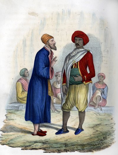 Dois homens nas ruas de Argel em 1830. in" L