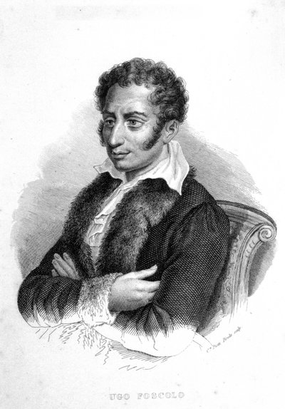 Ugo Foscolo (1778 - 1827), poeta e romancista italiano de Unknown artist