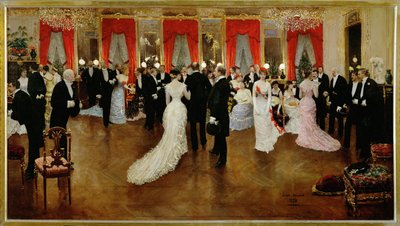 Une soiree (pintura sobre tela) de Unknown Artist