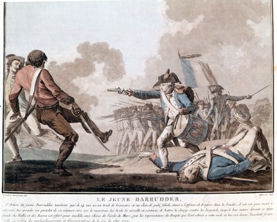 A revolta da Vendée: o jovem Darruder. Este é um exemplo de heroísmo patriótico desde que Darruder era um garoto de 14 anos que pegou a arma de seu pai morto para matar seu assassino e continuar a luta. 1793. de Unknown artist