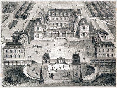 Versalhes sob Louis XIII - gravura de Unknown artist