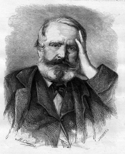 Victor Hugo (1802-1885), escritor francês, em 1866. de Unknown artist