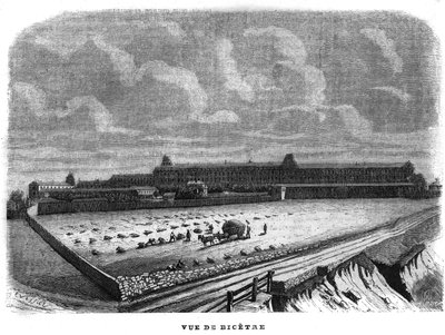 Vista do Bicetre perto de Paris, em 1858. de Unknown artist