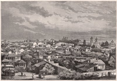 Vista de Bucareste durante o século XIX de Unknown