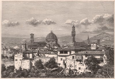 Vista de Florença no século XIX de Unknown
