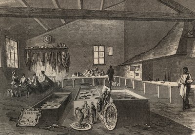 Vista das oficinas de galvanoplastia do Sr. Gueyton. de Unknown artist