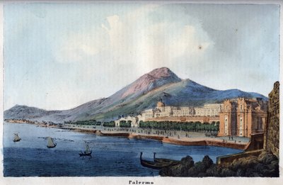 Vista de Palermo no século XIX - gravura de "Usi e Costumi di Tutti i Popoli dell