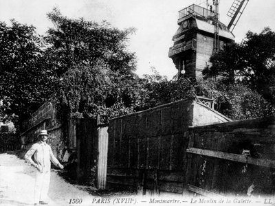 Vista de Paris: Le Moulin de la Galette, Quartier Montmartre de Unknown artist