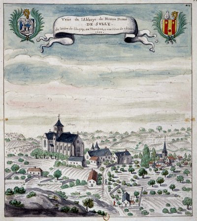 Vista da Abadia de Sully, Touraine de Unknown artist