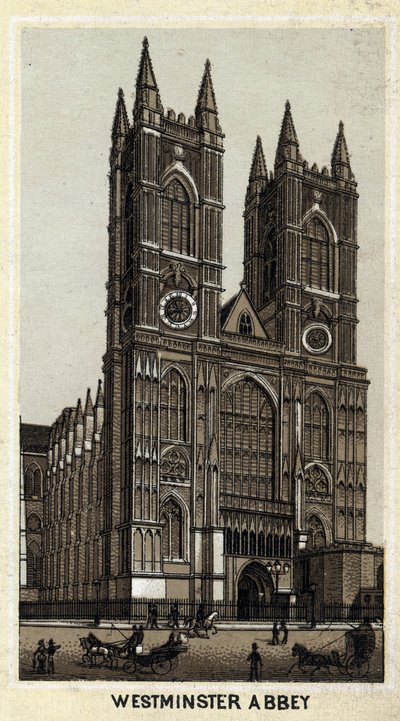 Vista da Abadia de Westminster, Londres, Inglaterra. de Unknown artist