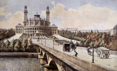 Vista do Palais du Trocadero (Paris) em 1898. de Unknown artist