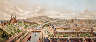 Vista da Exposição Universal em Paris em 1878 Gravura do século XIX Paris, B.N. de Unknown artist