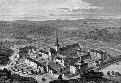 Vista da abadia de Port Royal des Champs (Port-Royal-des-Champs). de Unknown artist