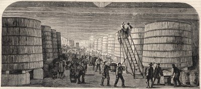 Vista da adega do Chateau - Lafitte em 1860 de Unknown artist