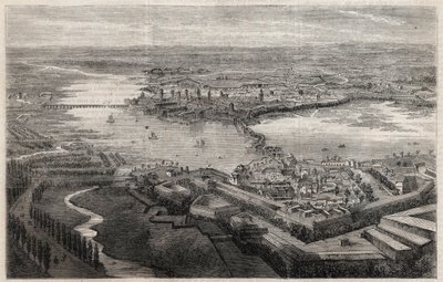 Vista da cidade de Mântua (Mantova, Mântua) no século XIX de Unknown artist