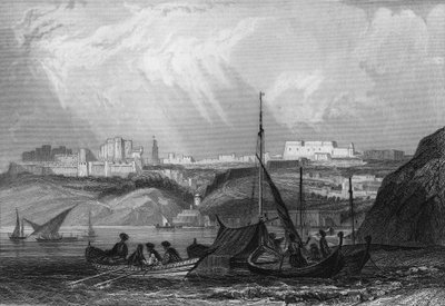 Vista do porto de Oran, segundo porto de ocupação depois de Argel pelo exército francês em 1830, em "L