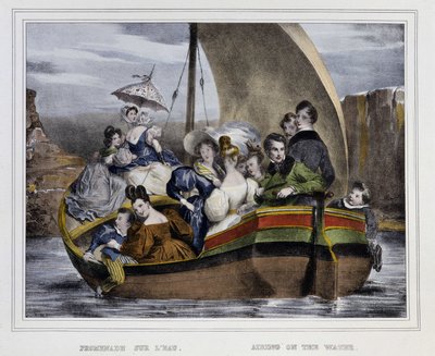 Caminhe sobre a água - litografia, deb. Século XIX de Unknown artist