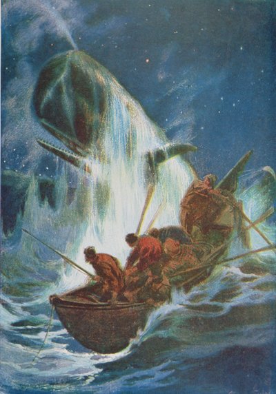 Caça à baleia (cor litho) de Unknown artist