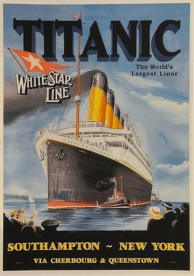 Linha de estrela branca. Titânico. Um 1911 de Unknown