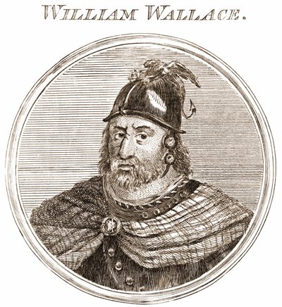 William Wallace. Chef escocês 1270-1305.Gravura século 19 de Unknown artist