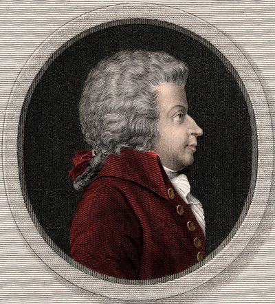 Wolfgang Amadeus Mozart 1756-1791 - gravura - século XIX de Unknown artist