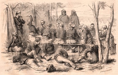 Grupo Zouave descansando no acampamento de Chalons de Unknown