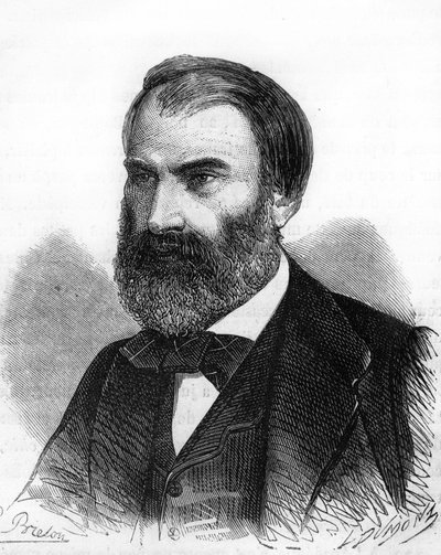 retrato de Eugène Pelletan. Político francês (1813 a 1884). de Unknown artist
