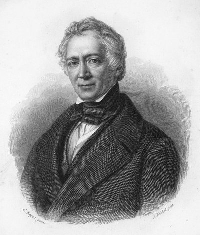 retrato de Friedrich von Raumer. Historiador alemão do século XIX. de Unknown artist