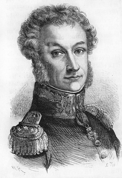 Retrato do General Cambronne.Viccount Cambronne.French General (1770 a 1842). de Unknown artist